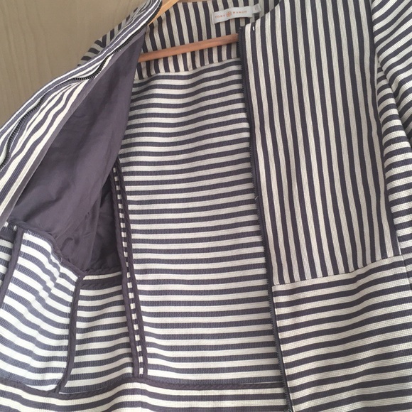 Tory Burch used Rene striped jacket. Size 2 - Picture 4 of 5